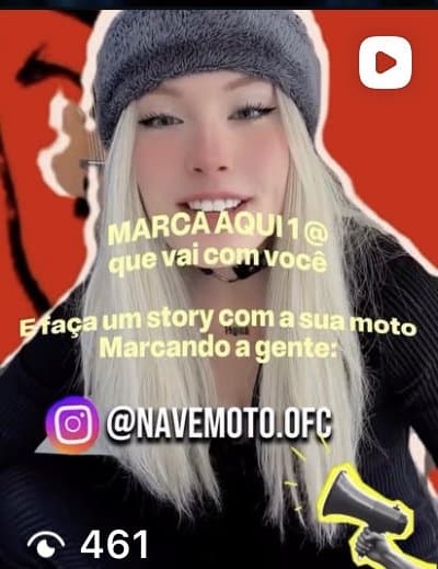 Publicação do Instagram @navemoto.ofc