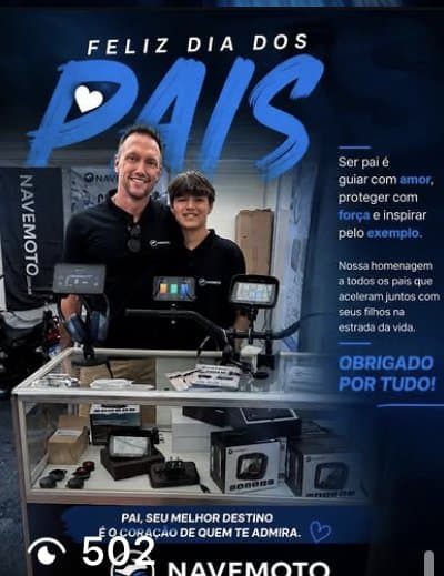 Publicação do Instagram @navemoto.ofc