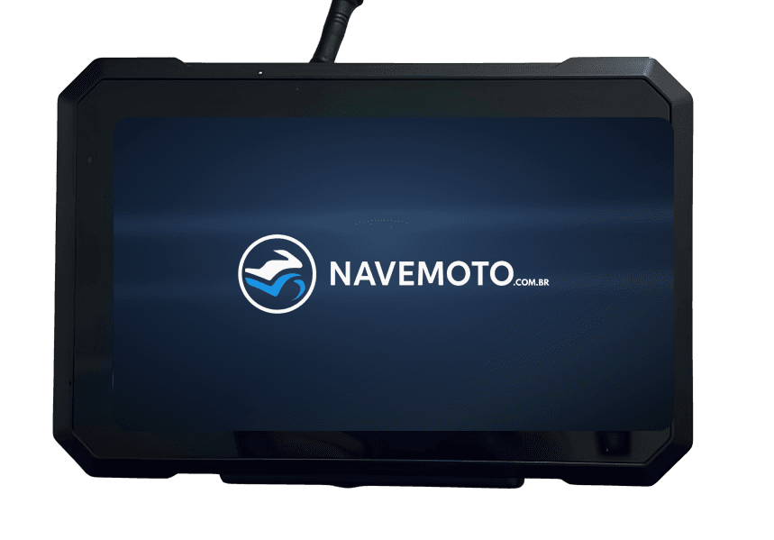 Navemoto C7 Universal — central 7" para moto, tela ligada